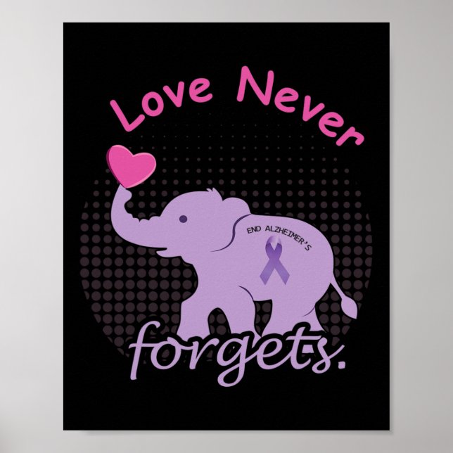 Póster Amor Fin Alzheimer Fin Heimer Conciencia (Frente)