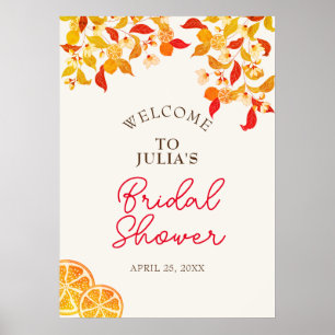 Póster Amor fresco limón citricos follaje boda