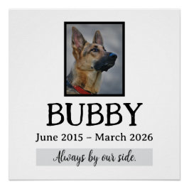 Póster Amor Funeral Memorial Pérdida de Mascotas en Nuest