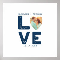 AMOR Gráfico Minimalista Foto en Forma de Corazón 