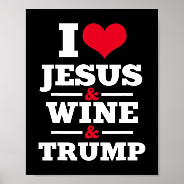 Póster Amor Jesús Vino Trump Religiosa Cristiana Fe Mo (Frente)