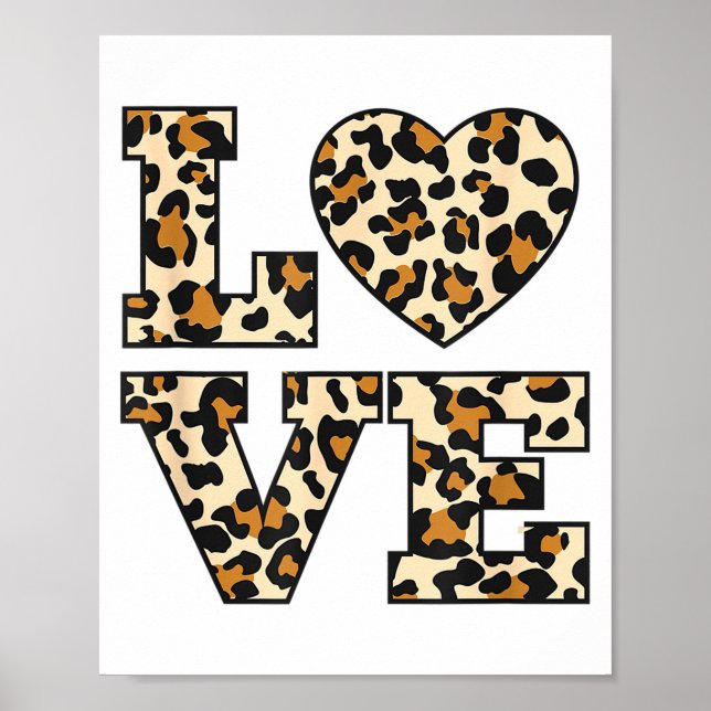 Póster Amor Leopardo San Valentín _1  (Frente)