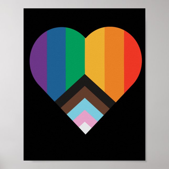 Póster Amor LGBT+orgullo. Bandera arco iris (Frente)