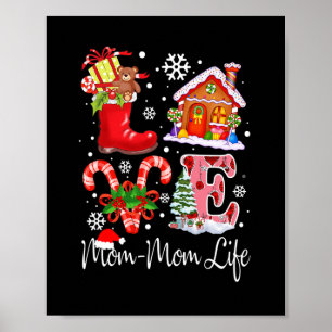 Póster Amor Mamá-mamá Vida Navidad - Regalo Abuela 