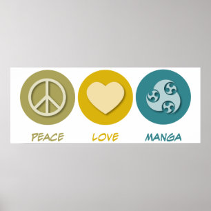 Póster Amor Manga de la paz