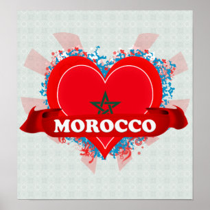 Póster Amor Marruecos del vintage I
