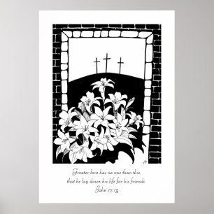 Póster "Amor mayor" (John 15:13)