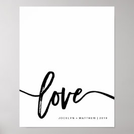 Póster Amor Minimalista blanco y negro | Tipografía