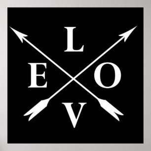 Póster amor monogramado