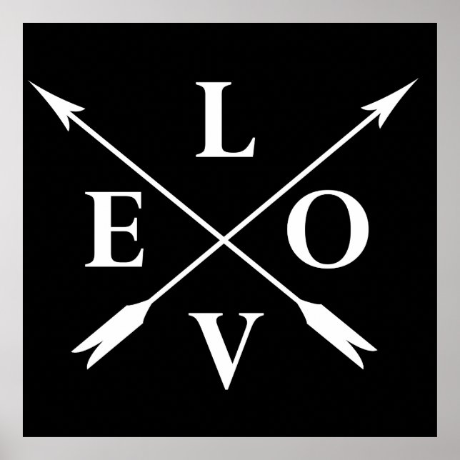 Póster amor monogramado (Frente)