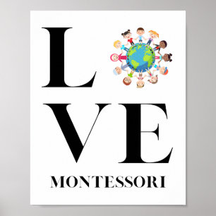Póster Amor   Montessori   Niños De Todo El Mundo