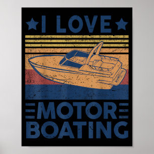 Póster Amor Motor-Boating Motorboating Divertido Capitán