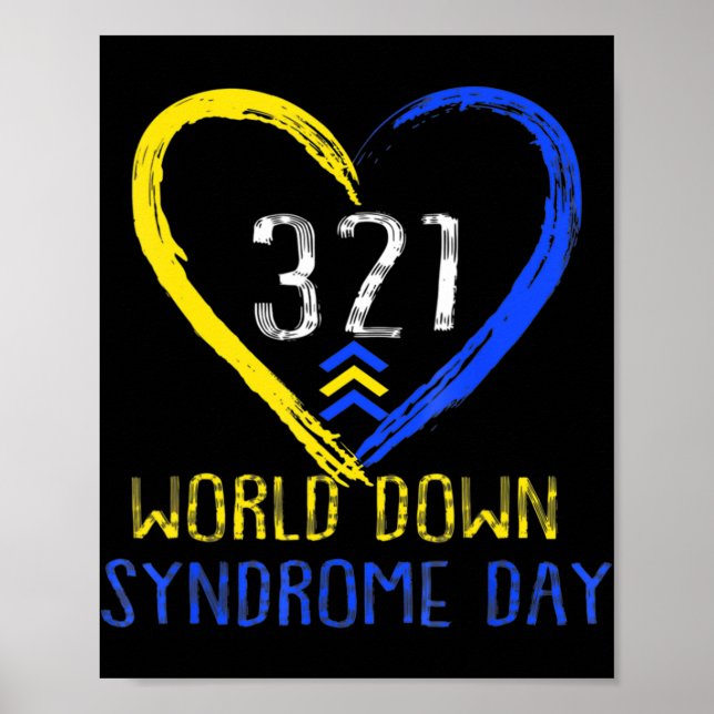Póster Amor Mundo Down Síndrome Awareness Day Love (Frente)