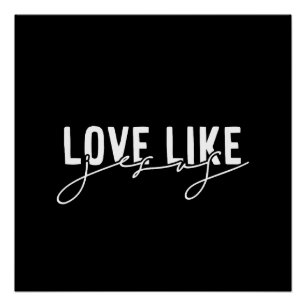 Póster Amor negro como Jesús Cristiano