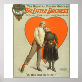 Póster Amor O Mush - Poster De Teatro Vintage