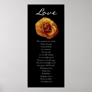 Póster Amor - oro subió - primeros Corinthians