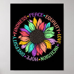 Póster Amor Paz Igualdad Amor Esperanza Diversidad Positi