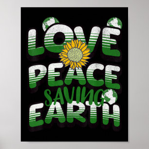 Póster Amor Paz Tierra Protección Ambiental Tierra Da