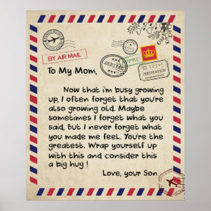 Póster Amor Personalizado A Mi Mata,