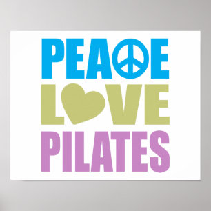Póster Amor Pilates de la paz
