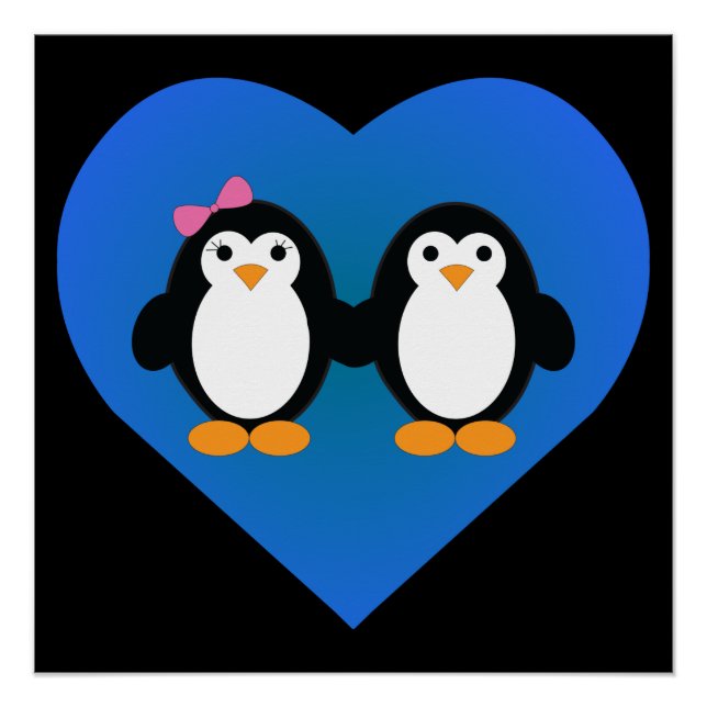 Póster Amor pingüino (Anverso)
