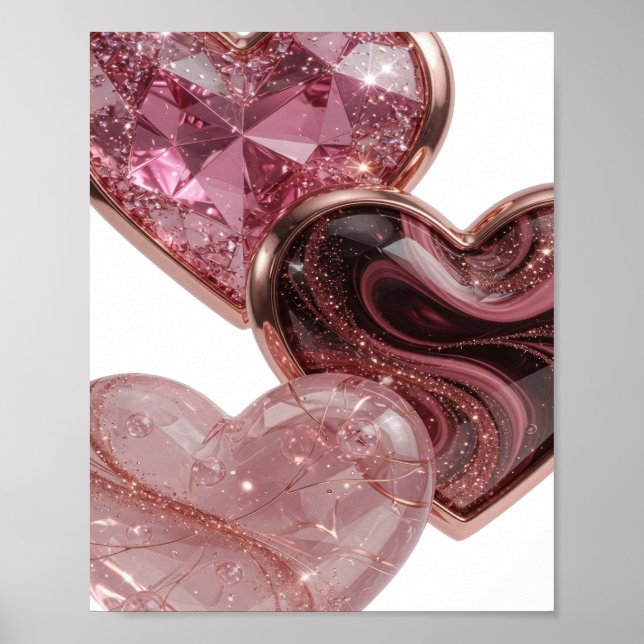 Póster Amor plateado icónico (Frente)