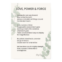 Amor, poder, fuerza poesía