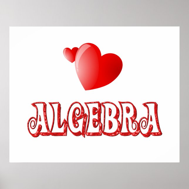 Póster Amor por álgebra - Comenzando con $11.80 (Frente)
