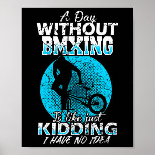 Póster Amor por carreras de BMX freestyle en bicicleta de