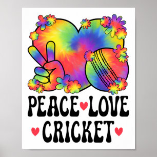 Póster Amor por el Cricket Hippie de los 60 70s Ropa Cort