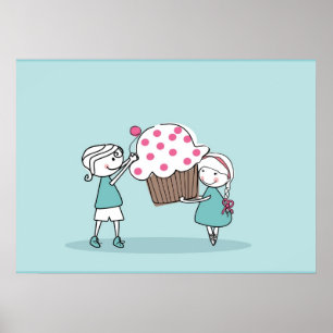 Póster Amor por el pastel