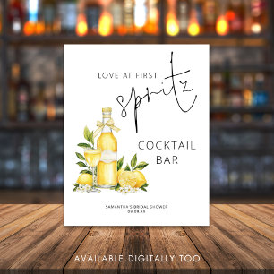 Póster Amor por el primer bar de cócteles Spritz Ducha nu