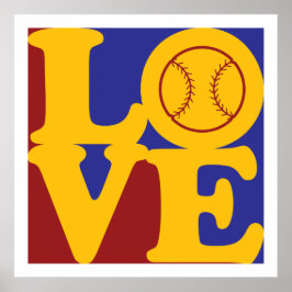 Póster Amor por el Softbol