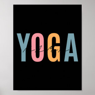 Póster Amor por el yoga. Ser una mamá de yoga 