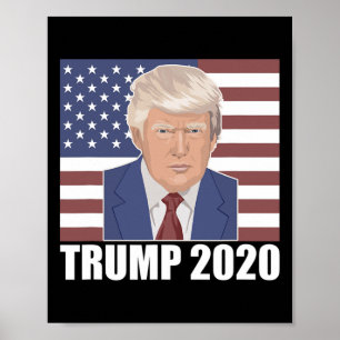 Póster Amor por la bandera estadounidense de Trump partid
