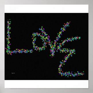 Póster Amor por las mariposas