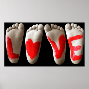 Póster Amor por los pies de bebé