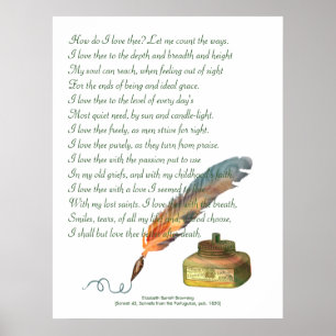 Póster Amor por pluma y tinta