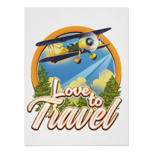 Póster Amor por viajar