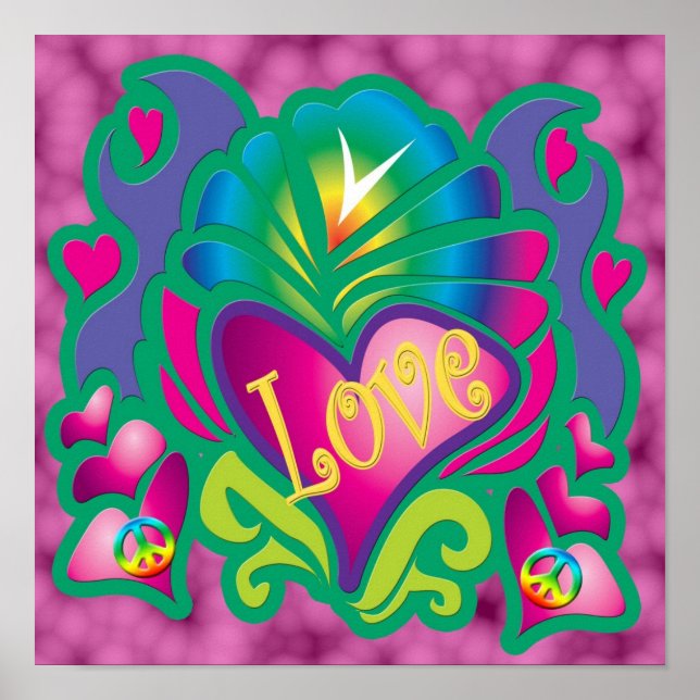 Póster Amor psicodélico (Frente)
