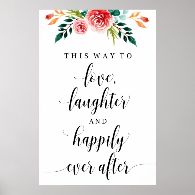Póster Amor, risas y felicidad siempre después del Boda (Frente)