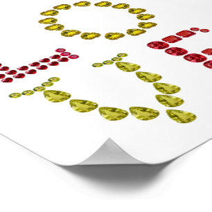 Póster Amor, rojo y amarillo