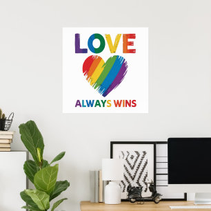 Póster Amor Siempre Gana LGBT