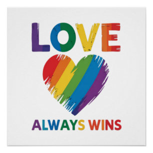 Póster Amor Siempre Gana LGBT