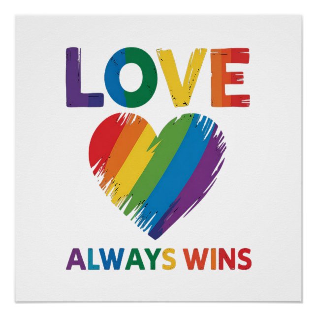 Póster Amor Siempre Gana LGBT (Anverso)