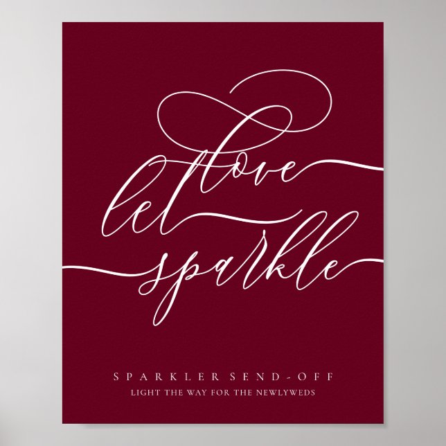Póster Amor Simple Burgundy Chic (Frente)