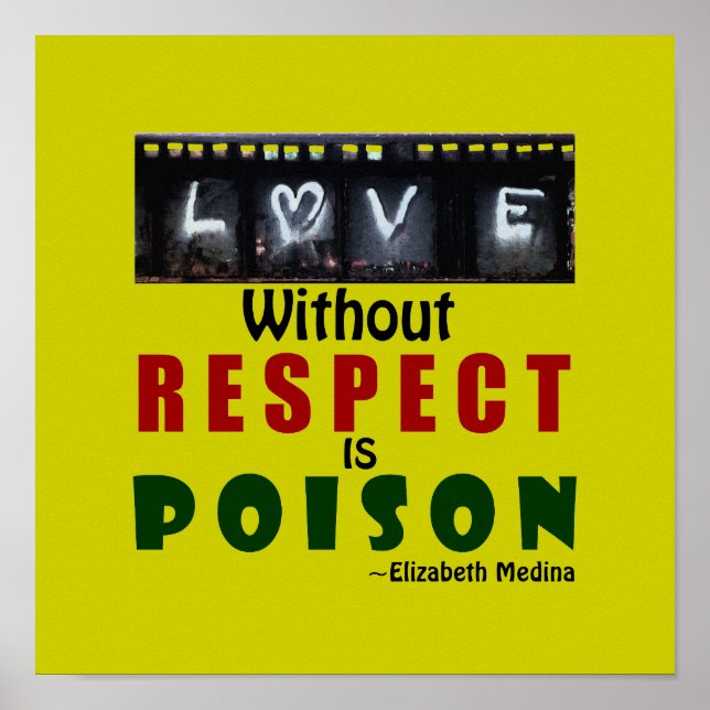 Póster Amor sin respeto ~ 12x12 Poster (Frente)