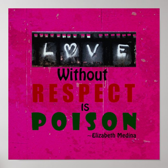 Póster Amor sin respeto ~ 12x12 Poster (Frente)