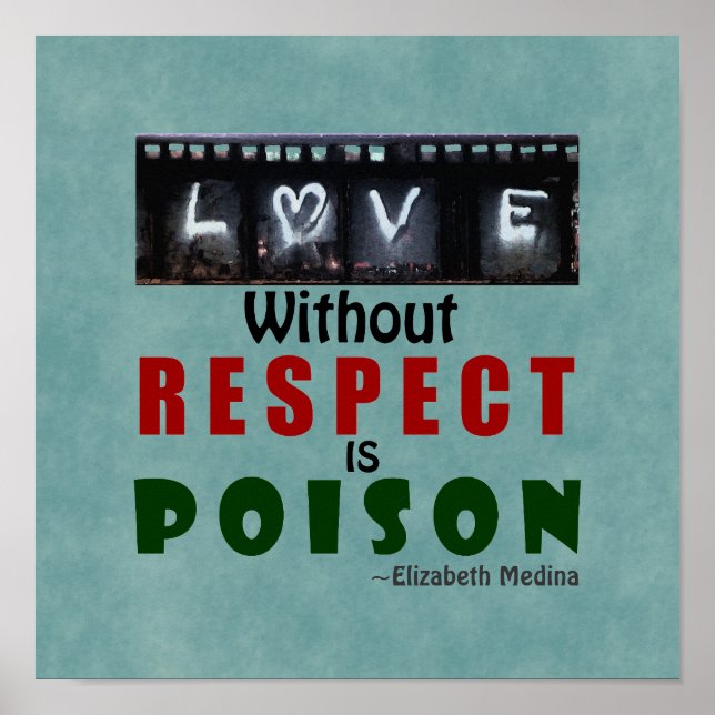 Póster Amor sin respeto ~ 12x12 Poster (Frente)