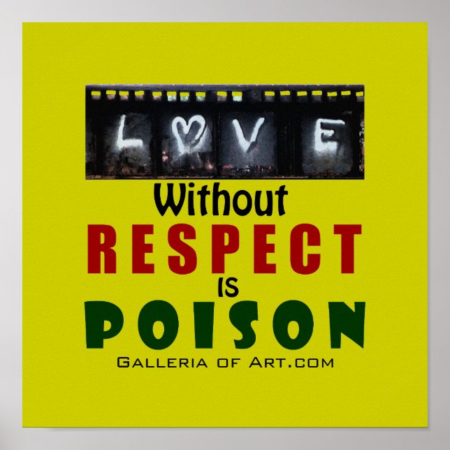 Póster Amor sin respeto ~ 12x12 Poster (Frente)